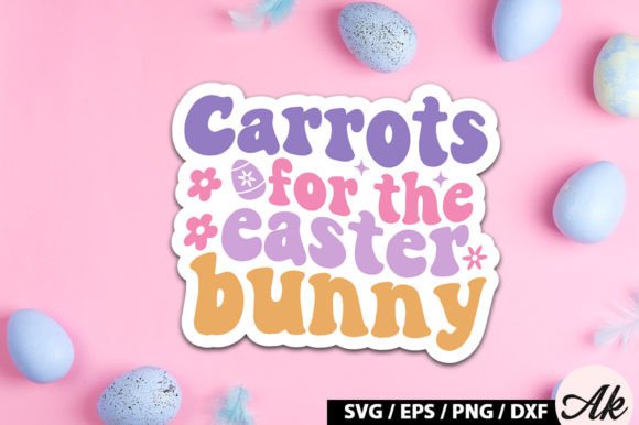 Carrots for the Easter Bunny Retro Stick Graphics