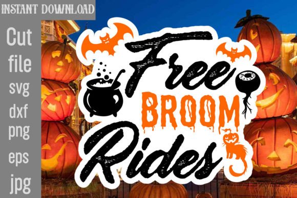 Free Broom Rides Sticker SVG: Graphics and Crafts in One