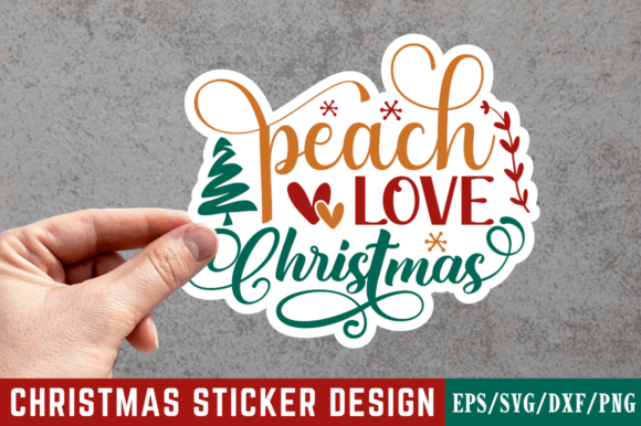 Peach Love Christmas SVG Design for Graphics and Crafts