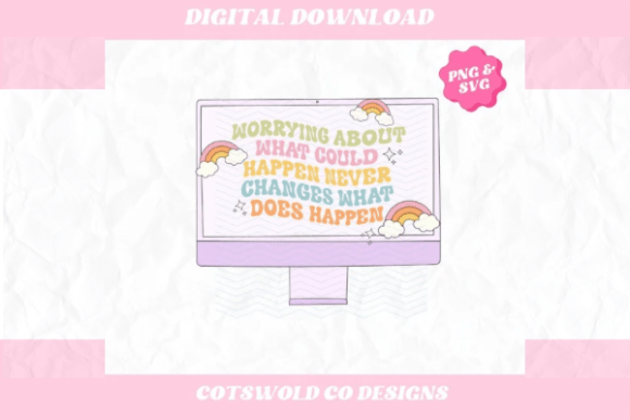 Retro Positivity Computer Y2K SVG PNG