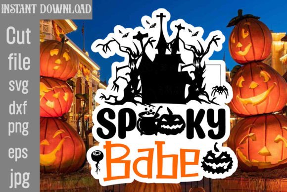 Spooky Babe Sticker SVG: Graphics for Crafts