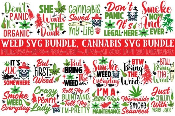 Weed SVG Bundle: Graphics & Crafts